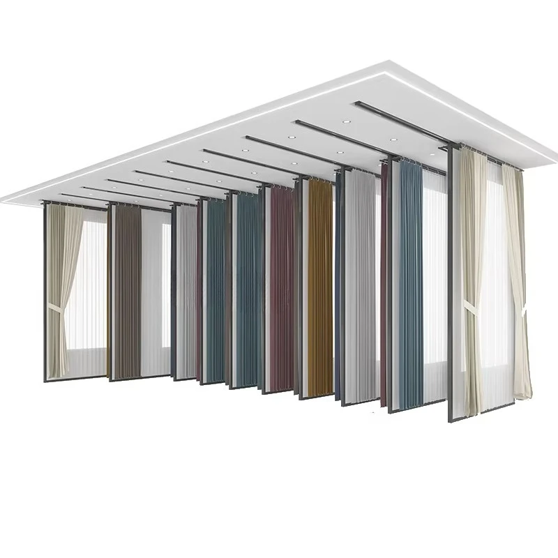 &c Commercial Metal 2mm Thick for Customizable Commercial Curtain & Carpet Display Rack with Pull-out Sliding Stand