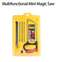 8in1 Saw Multi Purpose Hand DIY Steel Saw Metal Wood Glass Saw Kit 6 Blades Woodworking Metalworking Model Hobby Tool