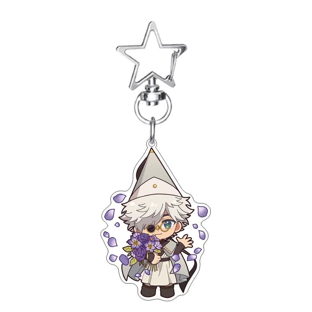 Anime Witch Hat Atelier Coco Qifrey Agott Tetia Richeh Bloomstyle 6CM Kawaii Keychain Cute Keyring Bag Decor Fan Present
