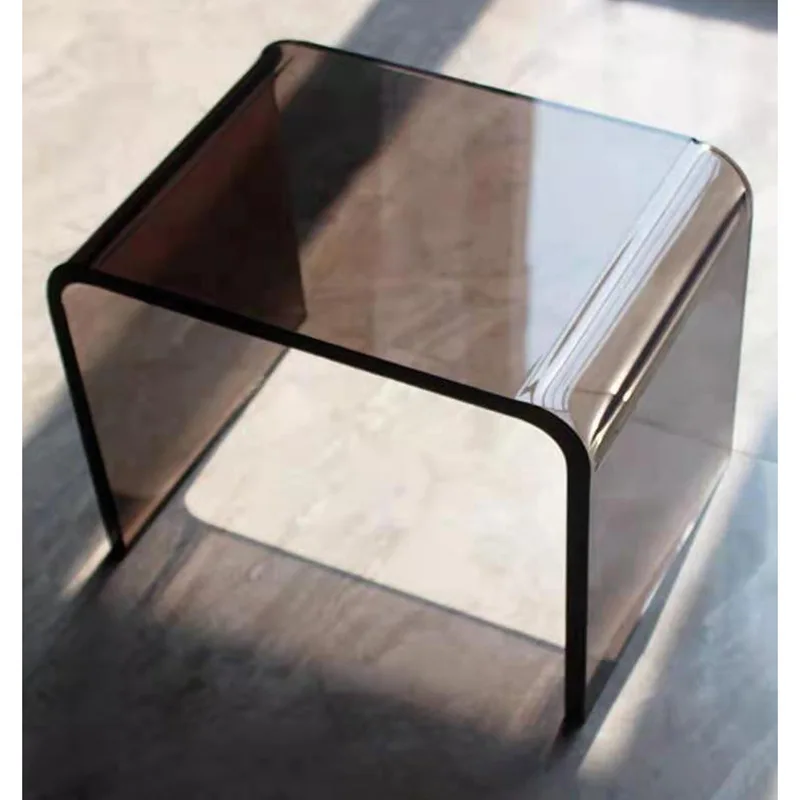 

Transparent shoe changing small stool bathroom Nordic simple light luxury flat stool home chair