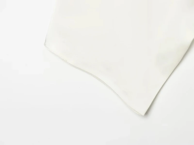 HXAO Satin-Neckholder-Top für Damen, weiß, asymmetrisch, ärmellos, mit offenem Rücken, für den Sommer, schwarz, elegant, rückenfrei, mit Bändern, Tank-Tops – Detail 8