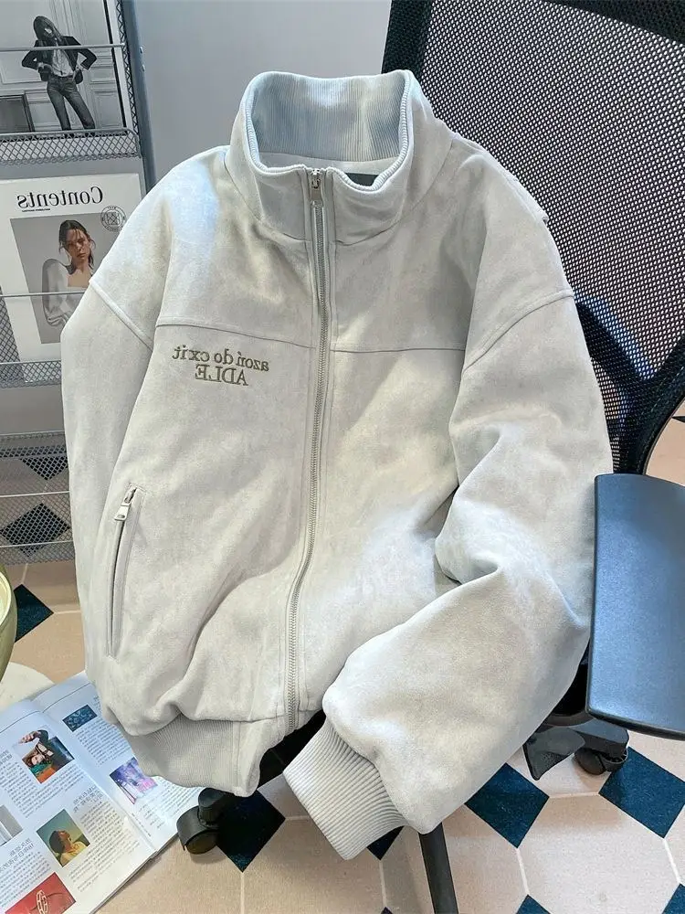 

Бейсбольные куртки-бомберы фиолетовые женские осенние для подростков в стиле K-pop, двубортные, авиационные, с круглым вырезом, для верховой езды, рабочие, в стиле athleisure