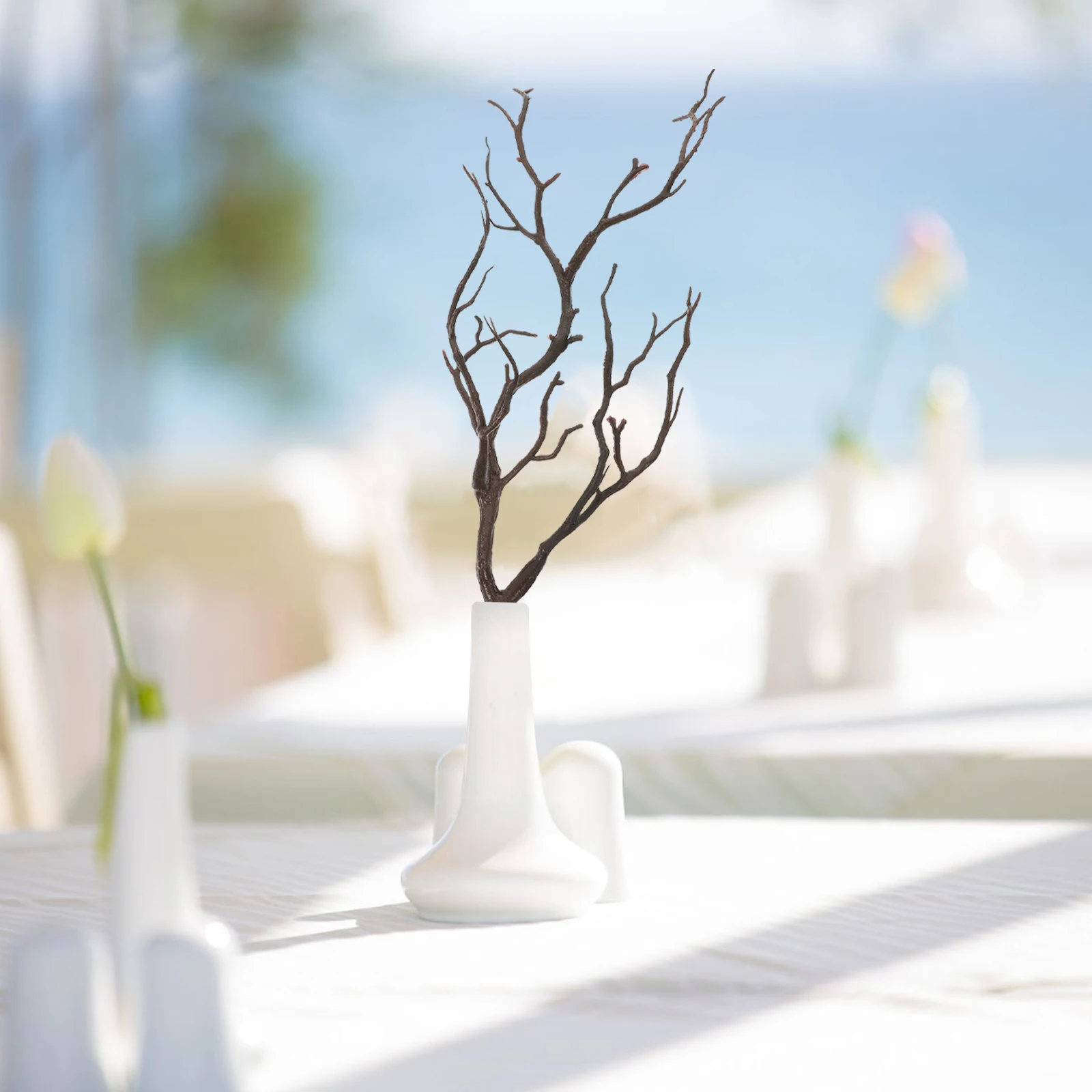 

4pcs Artificial Antler Tree Branches Plastic Fake Dried Branches For Home Vase Decor Diy Craft Gift Simulation Stem Layout Props