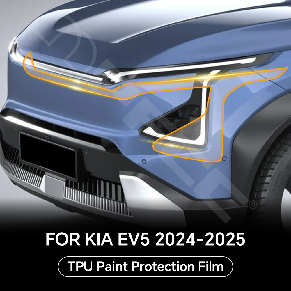 

Car Headlight Rearview B C Pillars TPU Pant Protection Film For KIA EV5 2024 2025 Anti-scratch Pre-cut Clear PPF Resistant Cover