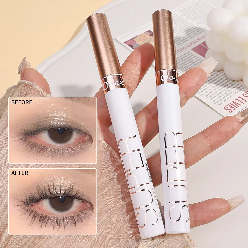 Mascara ultra-fin pour allonger les cils, mascara noir imperméable sans bavure, bouclage naturel, brosse fine, maquillage optique