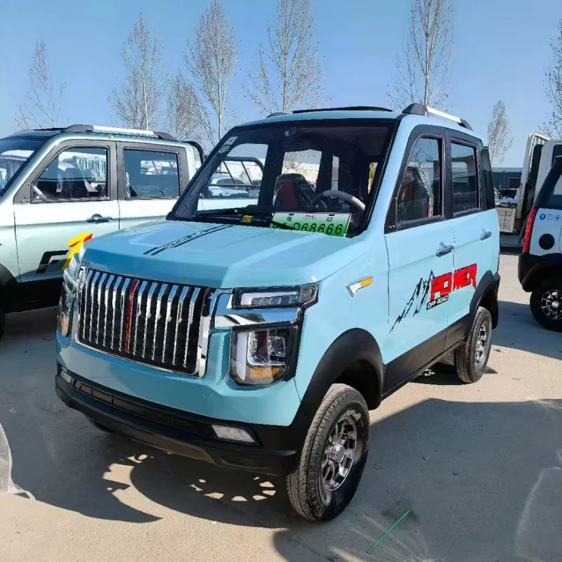 New energy electric vehicle with foldable seat and automatic manual steering wheel
