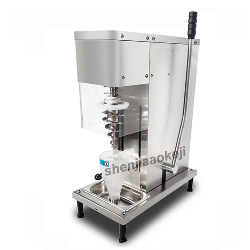 Commercial Vertical Mixing Machines Manual Ice Cream Mixer Stainless Steel Frozen Yoghurt Fresh Fruit Ice Cream Mixing Machine