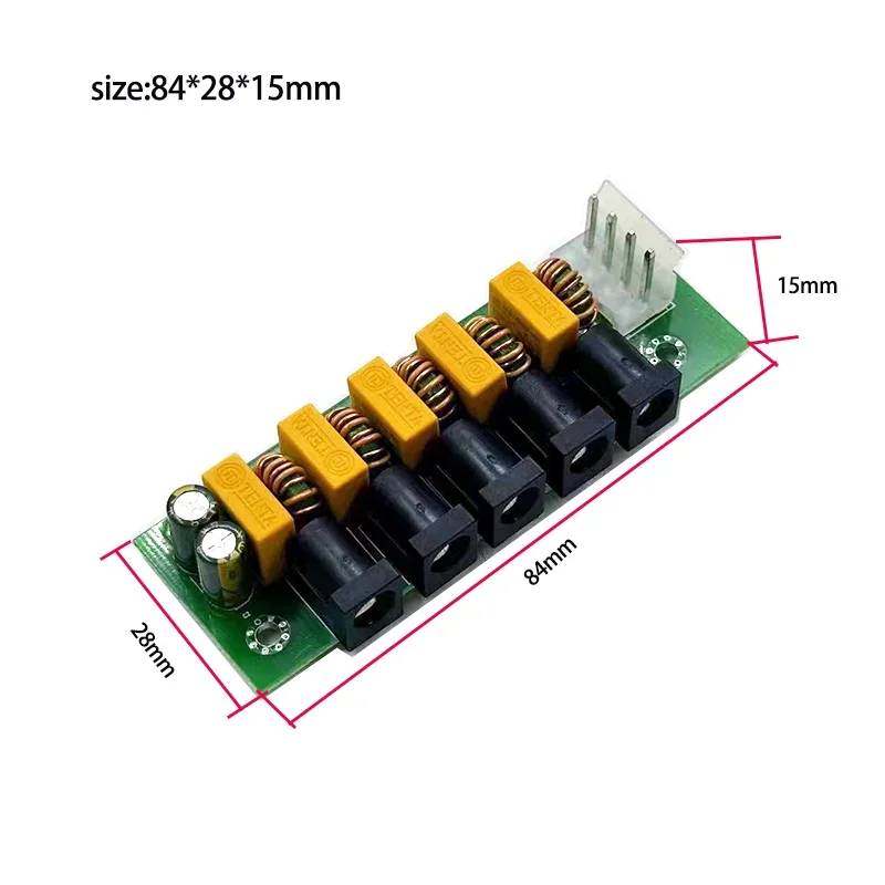 One to five 5V-56V power splitter EMI  Anti interference, improving circuit stability and reliability