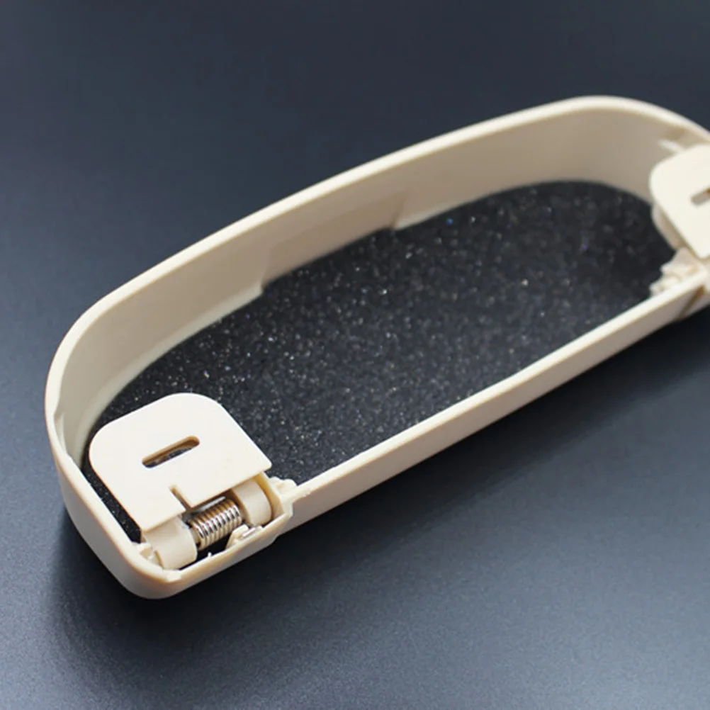 

1Pcs Car Sunglass Holder Beige Simple Design More Space Easy Installation for Glass Holder Glass Storage Box