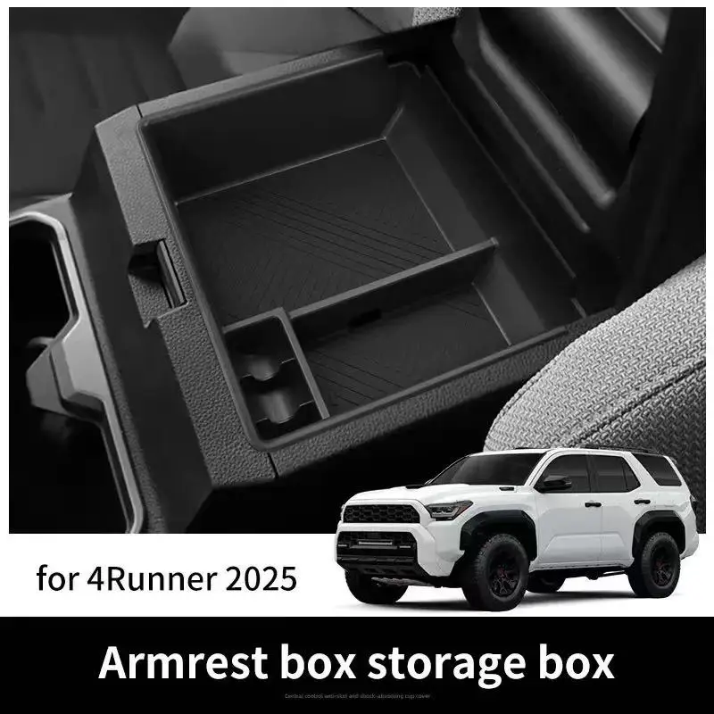 For Toyota 4Runner 2025 Center Console Armrest Storage Tray ABS Organizers Tidying Car Interior Accessories