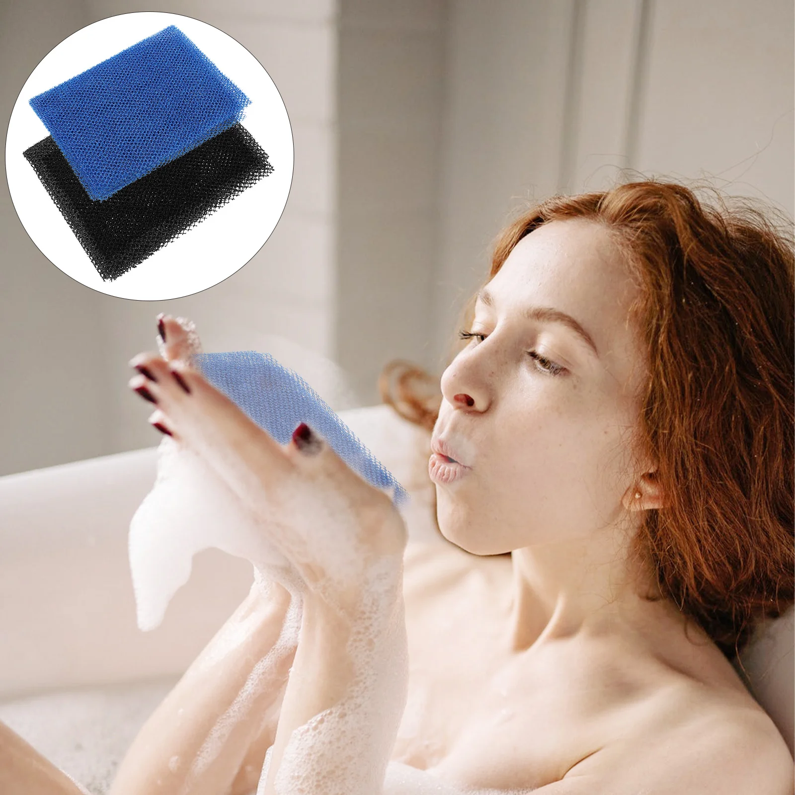 

2Pcs African Network Sponge Long Body Scrubber Exfoliating Washcloth Shower Back Cleanser Bathroom Skin Brush Effective Dead