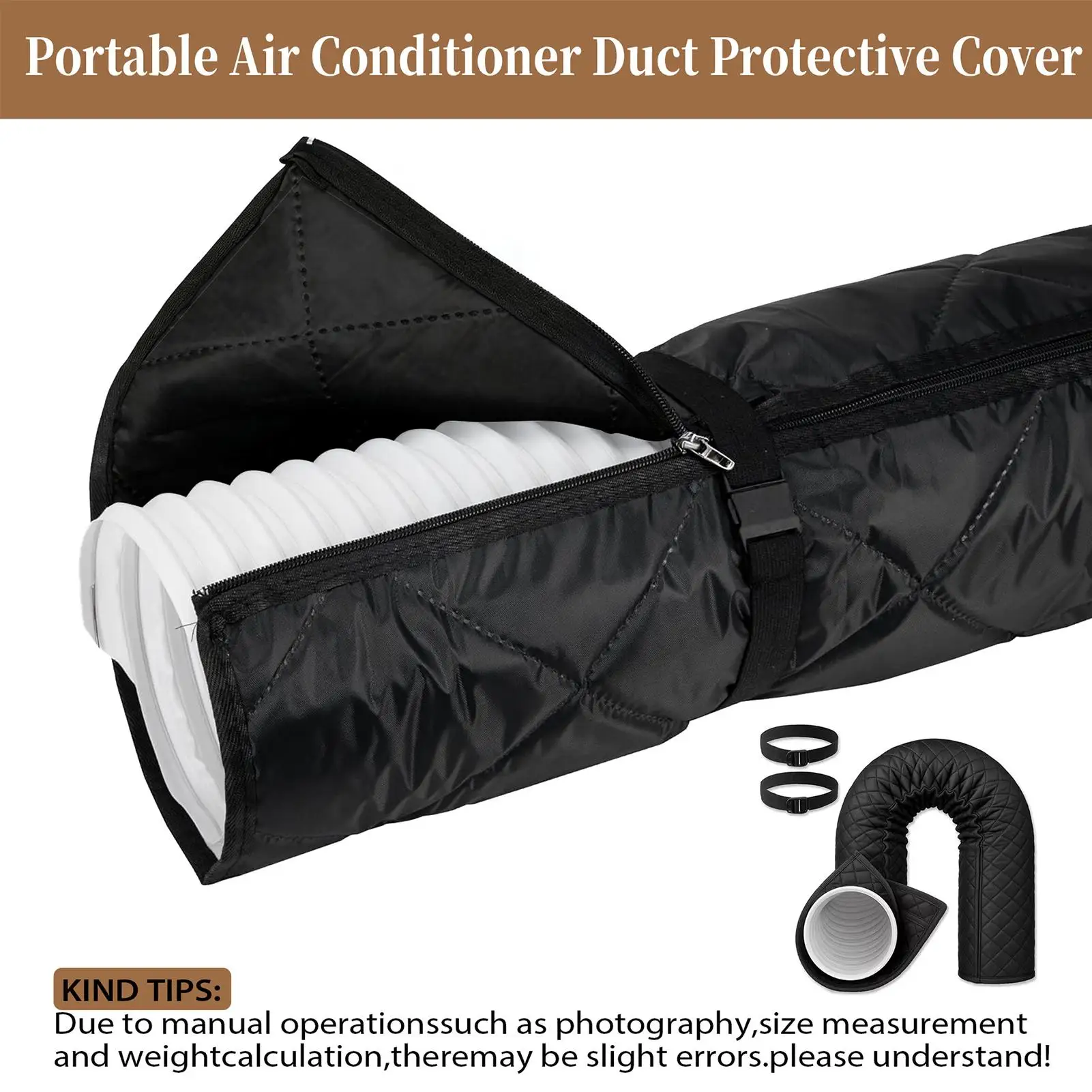 Portable Air Conditioner Hose Cover Fits 5.8-6 Inch Protector Ac Exhaust Hose Insulation Cover for Living Room Bedroom Home view 5