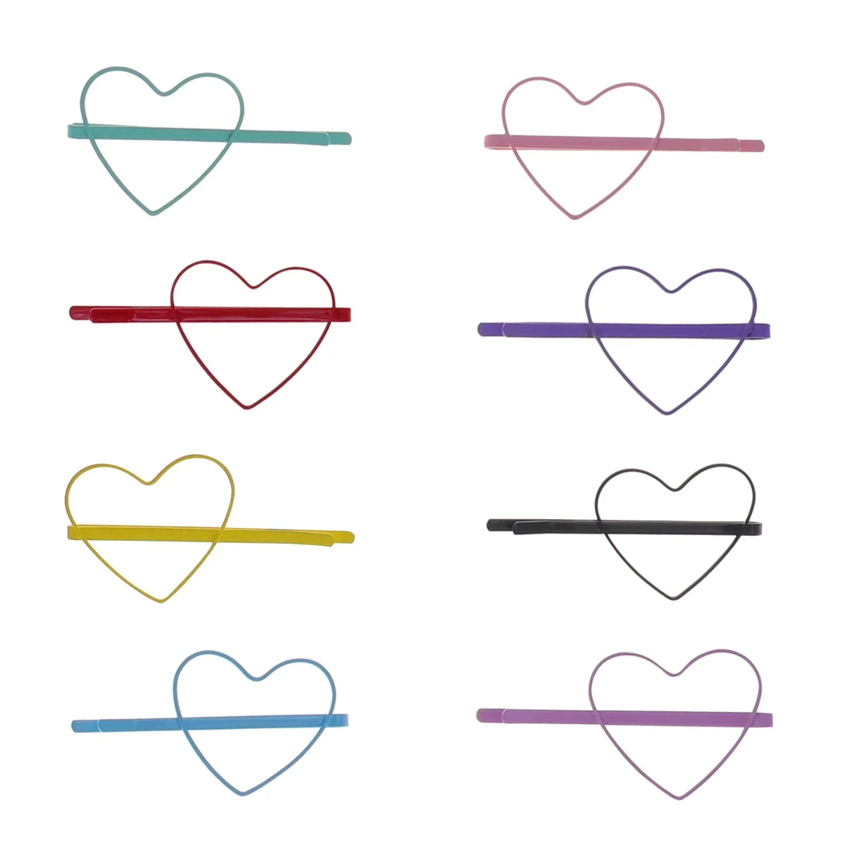 

Colorful Hair Clips Heart Shaped Girls Accessories Kids Pins Barrettes Toddler Fashion Bright Assorted Daily Elegant