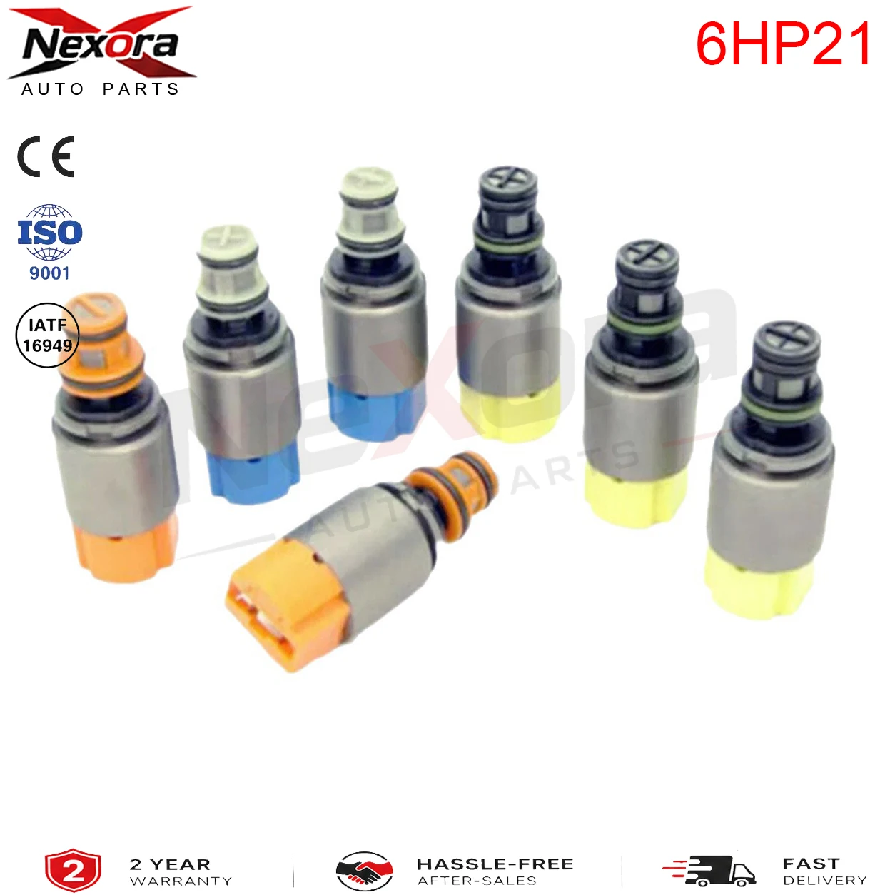 New Pre‑Tested 7-Pieces ZF6HP21 6HP28 6HP34 Transmission Solenoid Kit 1068298046 For BMW X3 X5 X6 Audi A6 A8 Q7 Jaguar 2009-2018