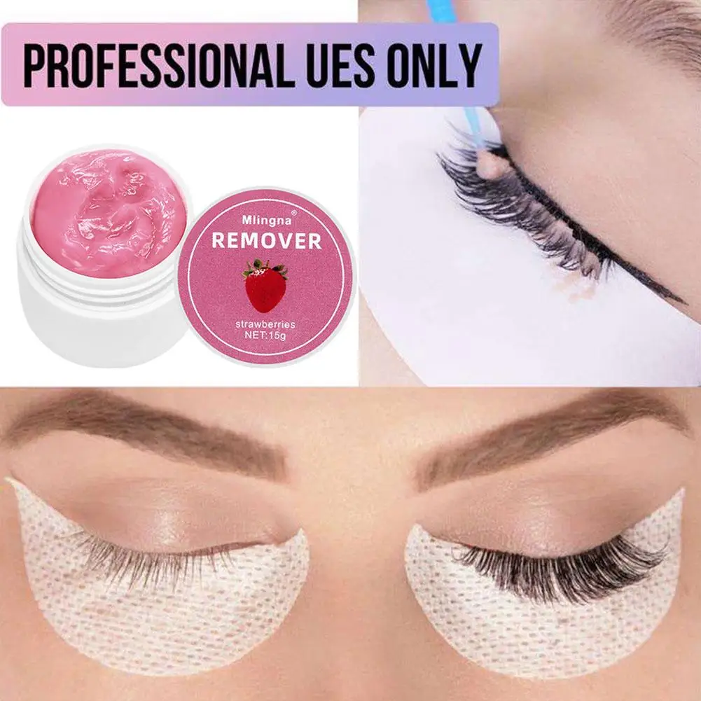 1pcs Eyelash Glue Remover Cream Transparent Professional Quick Unload Adhesive Zero Stimulation Remover Cream Fruit Flavored 15g - view 5