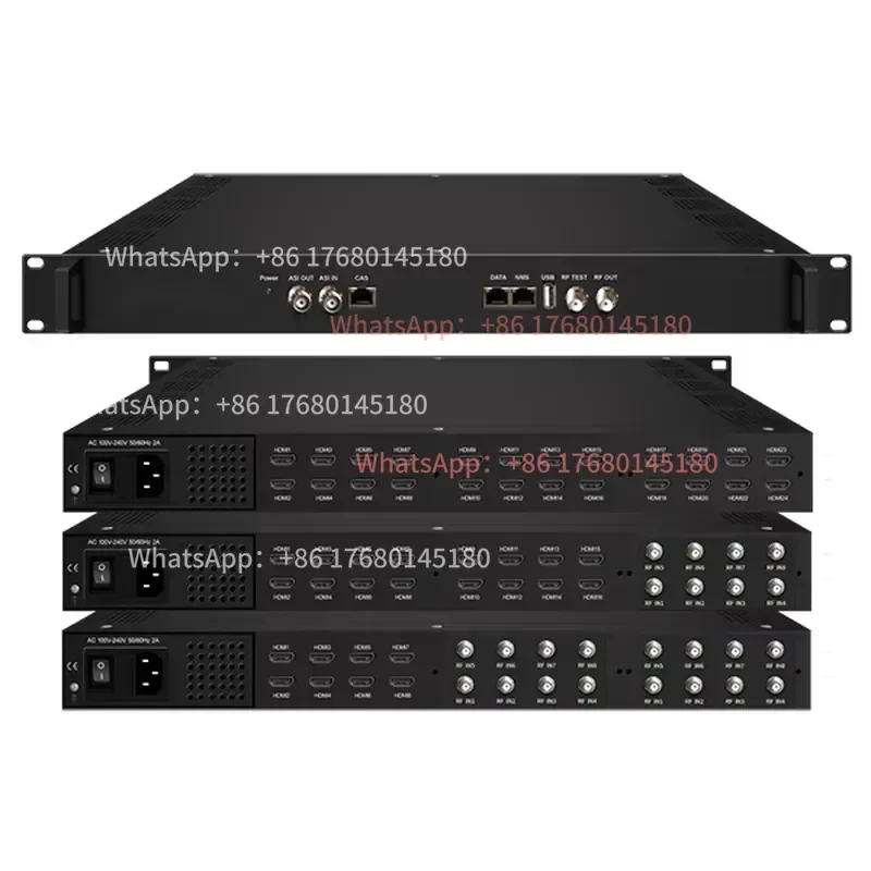 32 in 1 high definition Input to IP Output QAM Encoder Modulator Gateway DVB-C 2/4/8/16/24 Channel Video Encoder Decoding