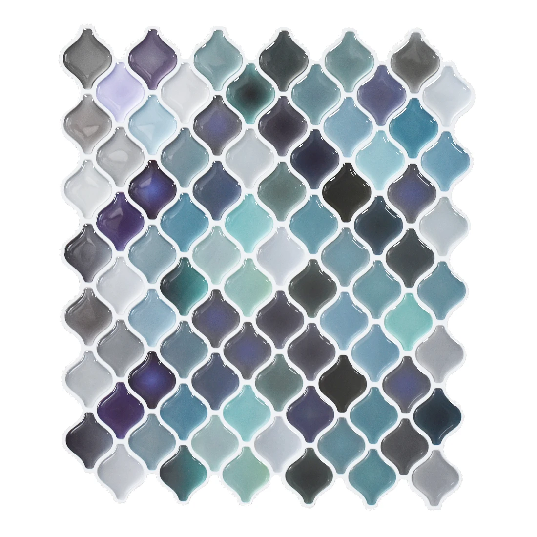5/10pcs 3D Colorful Crystal Drop Glue Wall Sticker, Waterproof Oil Proof Heat-resistant Self-Adhesive Mosaic Home Decor
