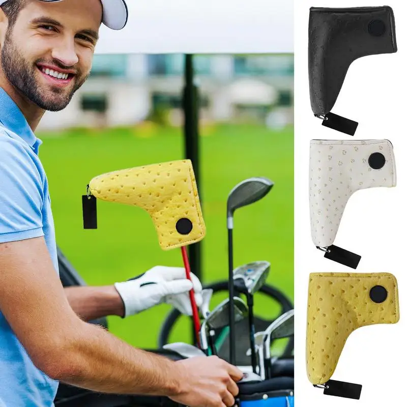 

Golf Club Covers Golf Putter Headcover PU Leather PU Leather Magnetic Putter Headcovers Golf Accessories tool For Golf Course