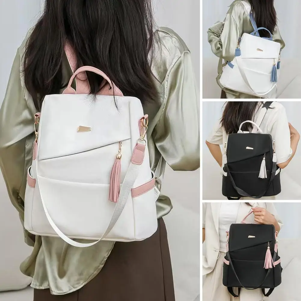 

Fashion Soft Leather Women Backpack Large Capacity Anti Theft Dual Shoulder Bag Stylish Student Travel Casual Girls Schoolbag