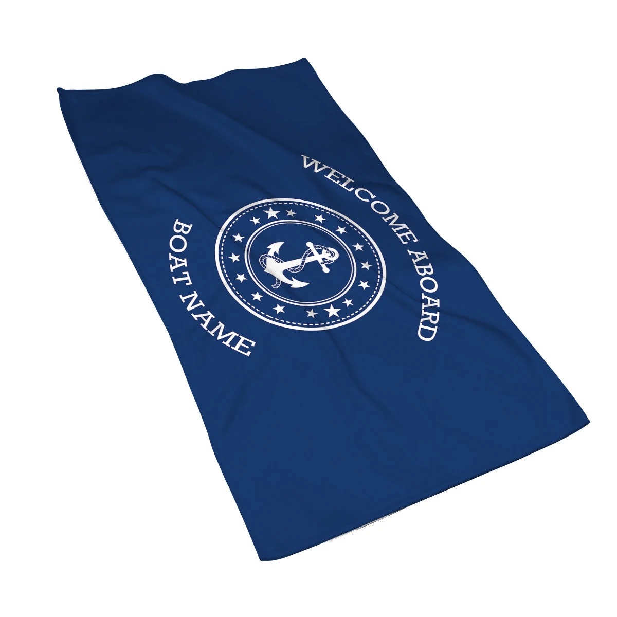 Dark blue sailing series household towel sauna hotel bathroom towel microfiber towel can be customized 40*70 golf towel