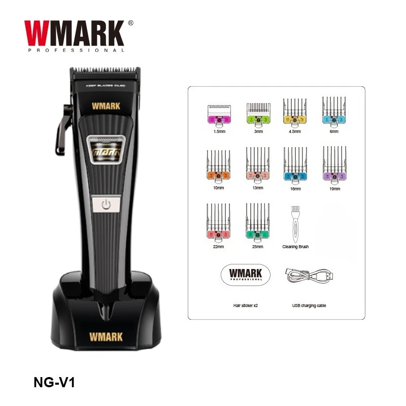 WMARK NG-V1 プロフェッショナル バリカン 1台 WMARK NG-V1 Brushless Hair Clipper - Fast, Precise Cutting