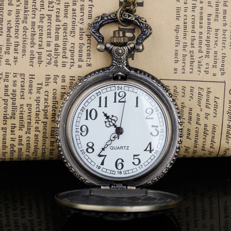 فريدة من نوعها بندقية الجمجمة ساعة الجيب مع سلسلة Steampunk خمر قلادة فوب سلسلة ساعات رجالية كرونوغراف الهدايا