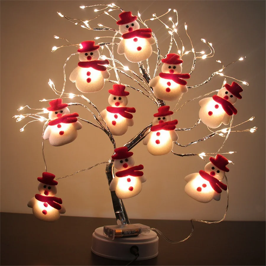 

3M 20LEDs Christmas Tree Decor Snowman String Lights Battery Powered Fairy Garland Lights for Xmas Party Wedding Holiday Decor