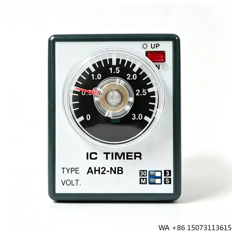 AH2-NB Multi-Range Timer Relay Knob Adjustment 8-Pin Socket Time Delay Relay for Industrial Automation Equipment Control