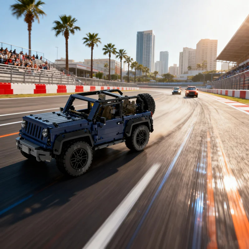 2063 قطعة MOC جيب رانجلر بمحركات نموذج فني اللبنات هدية الكريسماس العمارة لتقوم بها بنفسك لعبة فكرة التعليم للأطفال #5