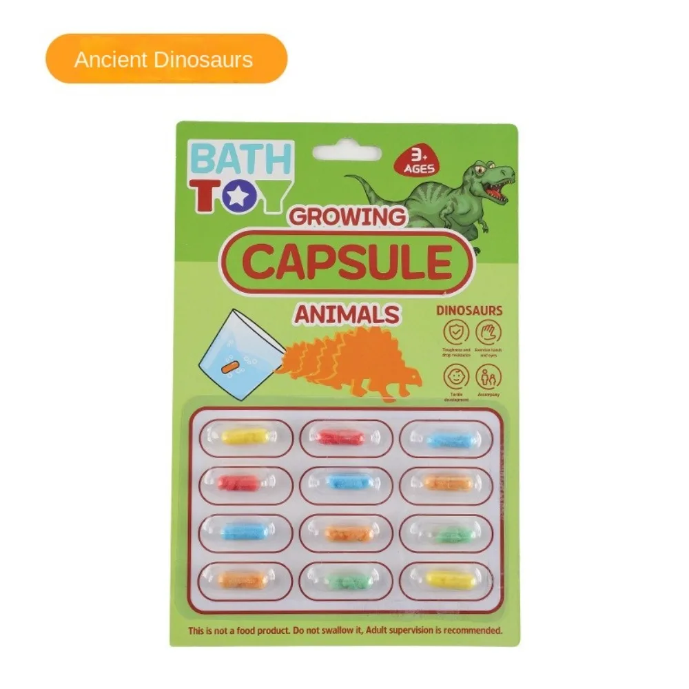 3 Pack Growing in Water Animals Soaking Toys Stretchable Relieve Stress Grow Capsules Mermaid Bathing Toys Dinosaur Capsules Toy