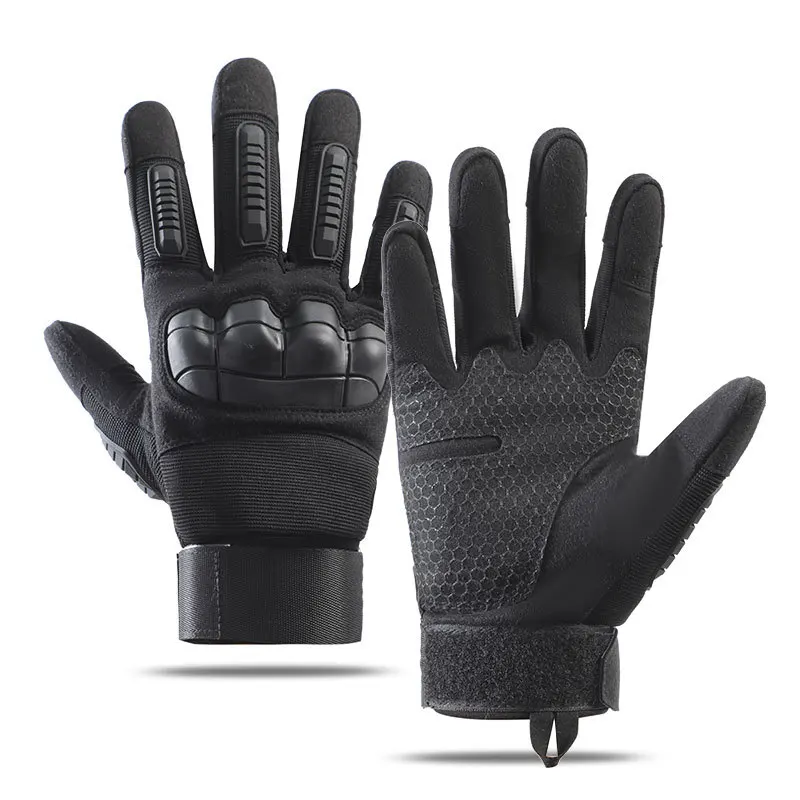 Waterproof Leather Combat Tactical Gloves, Thermal Touch Screen, Full Finger, Fleece, Warm, Custom, Outdoor Sports, Winter