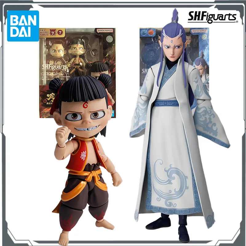 バンダイオリジナル S.H.Figuarts 魔童ネザ: 海で大混乱を引き起こす悪魔の子 ネザ & アオビンモデルおもちゃモデルギフト男の子のため