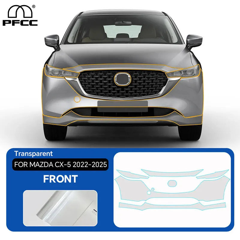 طبقة حماية من البولي يوريثان لمازدا CX-5 2022-2025 طلاء مسبق القطع واضح PPF عدة ملحقات مضادة للخدش ملصق شفاف
