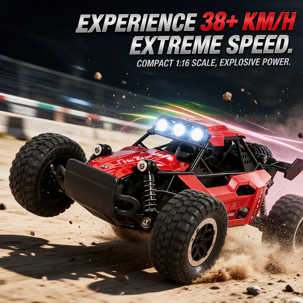 1:16 RC Car High Speed 20Km/H 2WD 4×4 Climbing Off Road Remote Control Buggy Waterproof Monster Truck for Adult and Kid Toy Gift