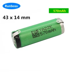 New 570mAh 3.7V Electric Toothbrush US14430 Battery For Braun Oral-B Pro 4500 / Type 3756