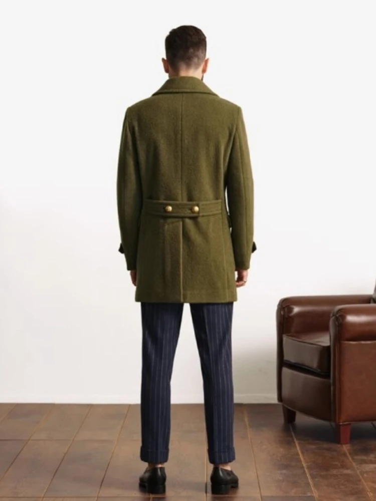 Luxury Brand Men Overcoat Wool Coats Jacket Double-breasted Windbreaker Slim Coat Trend Solid Outerwear Mens Coat Design New