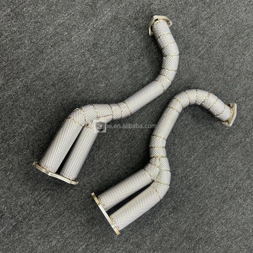 asEcnal für 2020+ Porsche 718 GT4 4.0T Leistungssteigerung Direktverbindungs-Auspuff Edelstahl-Downpipe – Detail 5