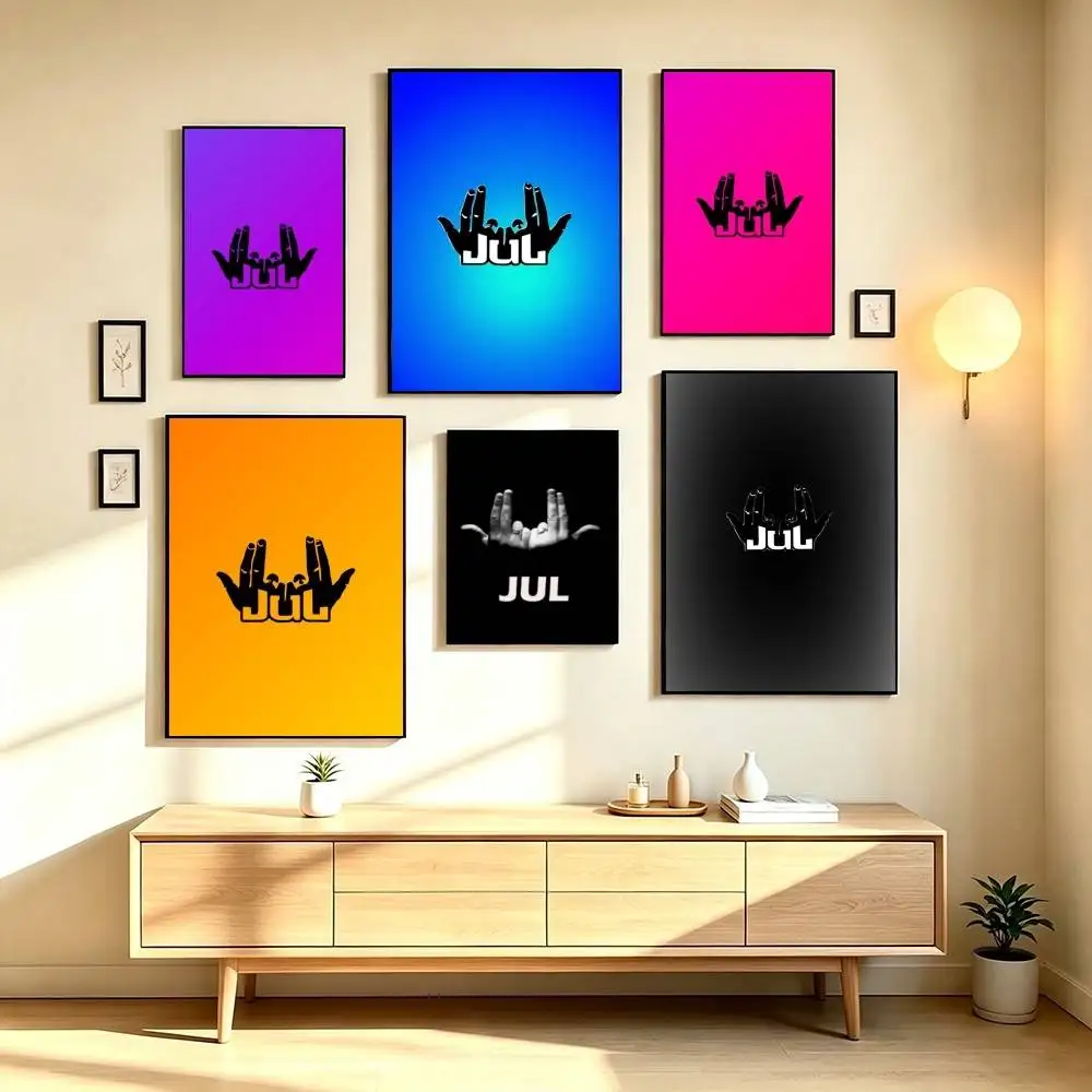 Hip Hop Rappers Jul Poster High Quality Dorm Living Room Aesthetic Wall Decoration Painting Stickers Gift