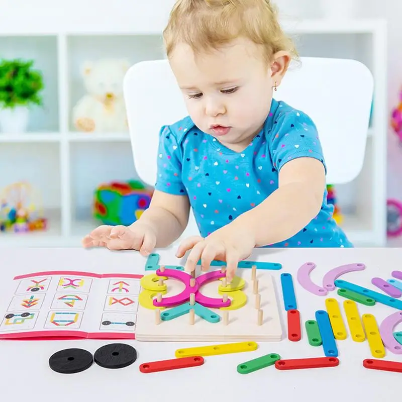 Peg Number Boards Stackable Peg Board Toy Wooden Letter And Number Construction Activity Set For Educational Preschool Toys