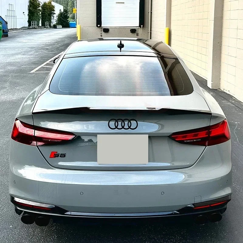 For Audi A5 4Door 2017 2018 2019 2020 2021 2022 M4 Style Car Rear Roof Spoiler Wing Spoiler Cap Body Kit Tuning Accessories