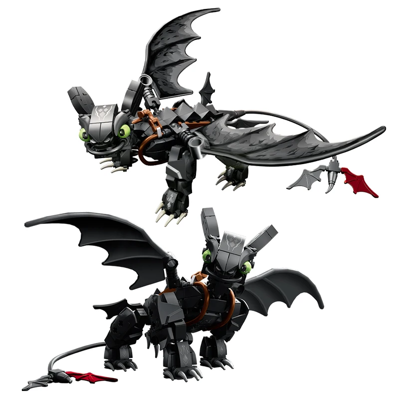 

Movie Series Night Shadow Dragon Building Blocks, Creative Animal Assembly Collection Ornaments Toys,For Kids Boys Holiday Gifts