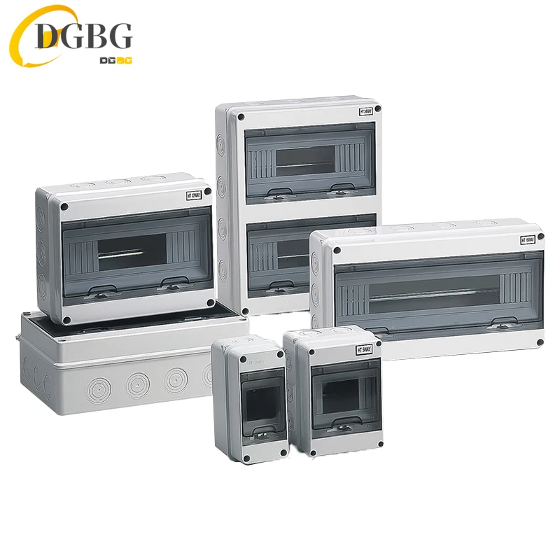 

HT Series Junction Box 2/3/5/8/12/15/18/24WAY PC Plastic Outdoor Electrical IP65 Waterproof Distribution Box switch box