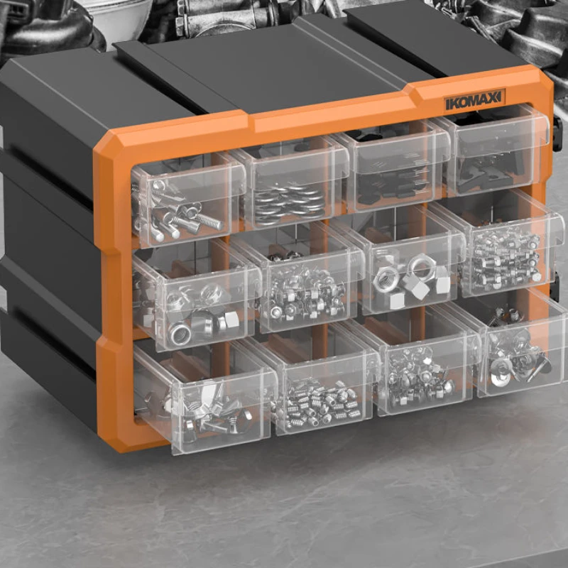 Rectangular Plastic Tool Box with Partition Multifunctional Storage for Hardware Accessories Electronic Components Organizer