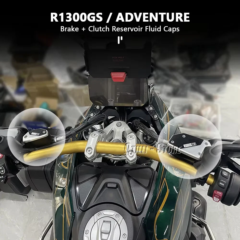 For BMW R1300GS GS1300 R1300GS Adventure ADV 2023 2024 2025 Motorcycle Aluminum Front Brake Clutch Fluid Reservoir Caps Cover