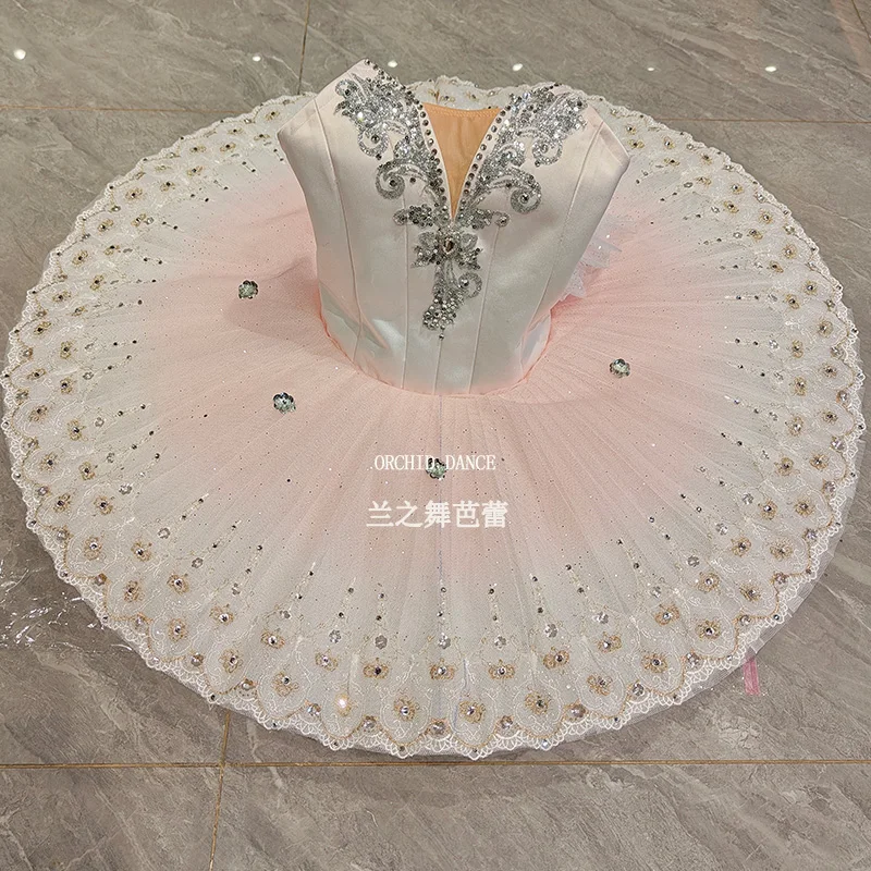 BT250662 전문 맞춤 사이즈 맞춤 색상 어린이 소녀 여성 성인 핑크 발레 튜튜 의상