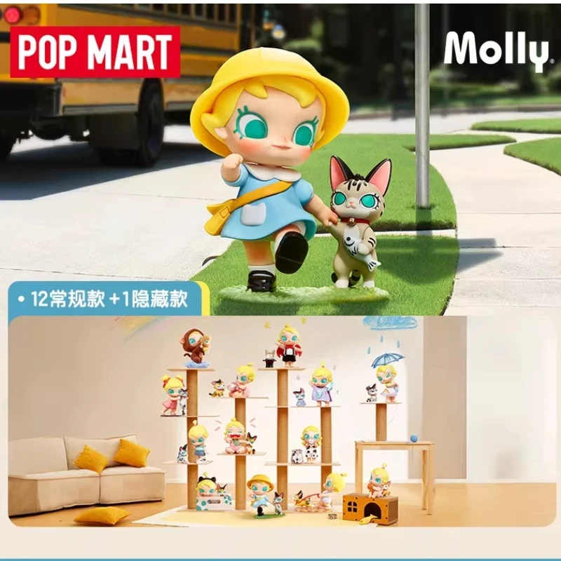 

Official Authentic Pop Mart Baby Molly Baby Tabby Meow Series Blind Box Collectible Cartoon Baby Tabby Desktop Decor Toy Gifts