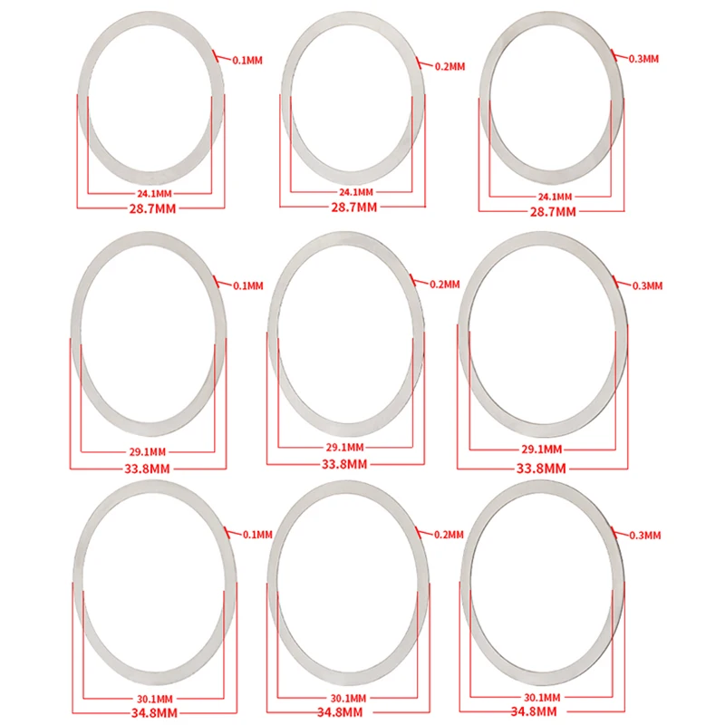 MUQZI 5PCS Crankset Washer BB30 BB86 BB91 BB92 PF30 MTB Road Bike Crank Washer 24 29 30MM Crank Spacer