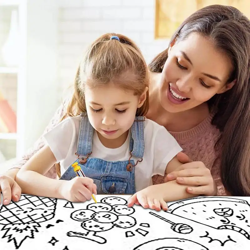 ملصقات تلوين للأطفال ، لفافة رسم جرافيتي ، ملصقات حائط بملء الألوان ، مستلزمات فنية لرسومات ذاتية الصنع ، جدران تعليمية