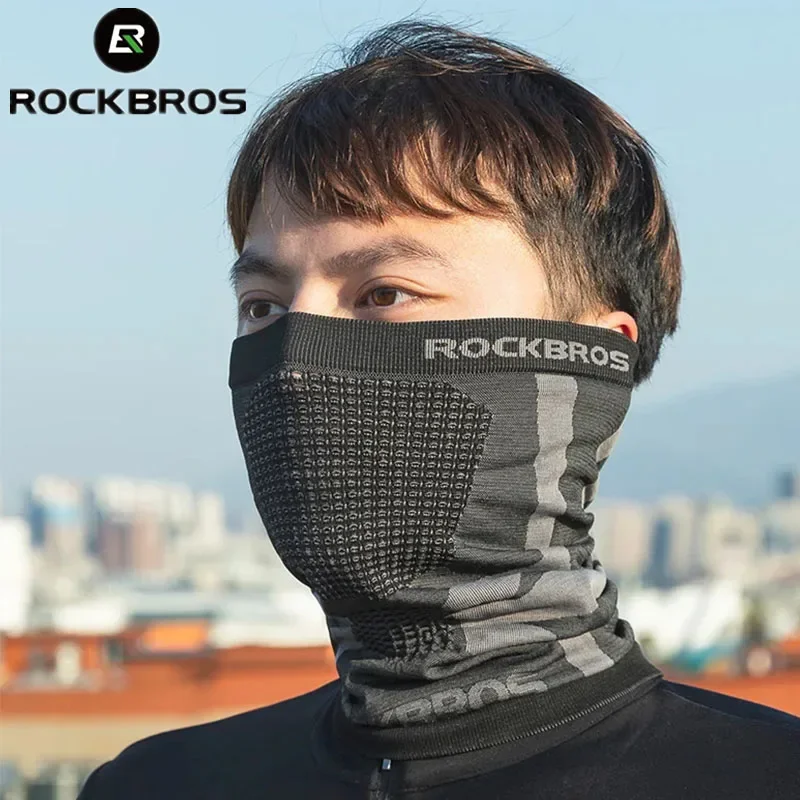 ROCKBROS Lokaler Versand Fahrrad Winddichte Strickmaske Halbtransparente Gesichtsmaske Sonnen-UV-Schutz Outdoor Sport Radfahren Winddichte Fahrradmaske