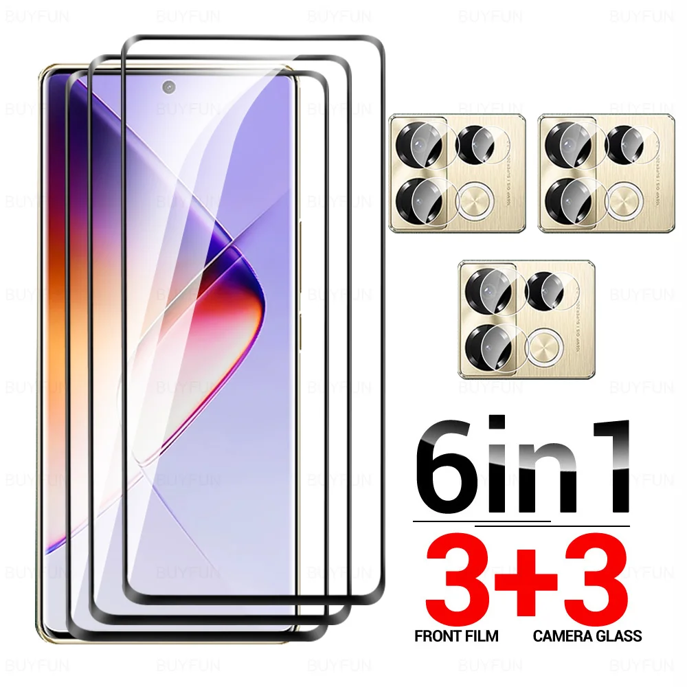 Note 40 Pro Curved Glass 6To1 Camera Tempered Glas For Infinix Note40 Pro+ 40Pro Plus 5G Note40Pro 4G Screen Protector Lens Film